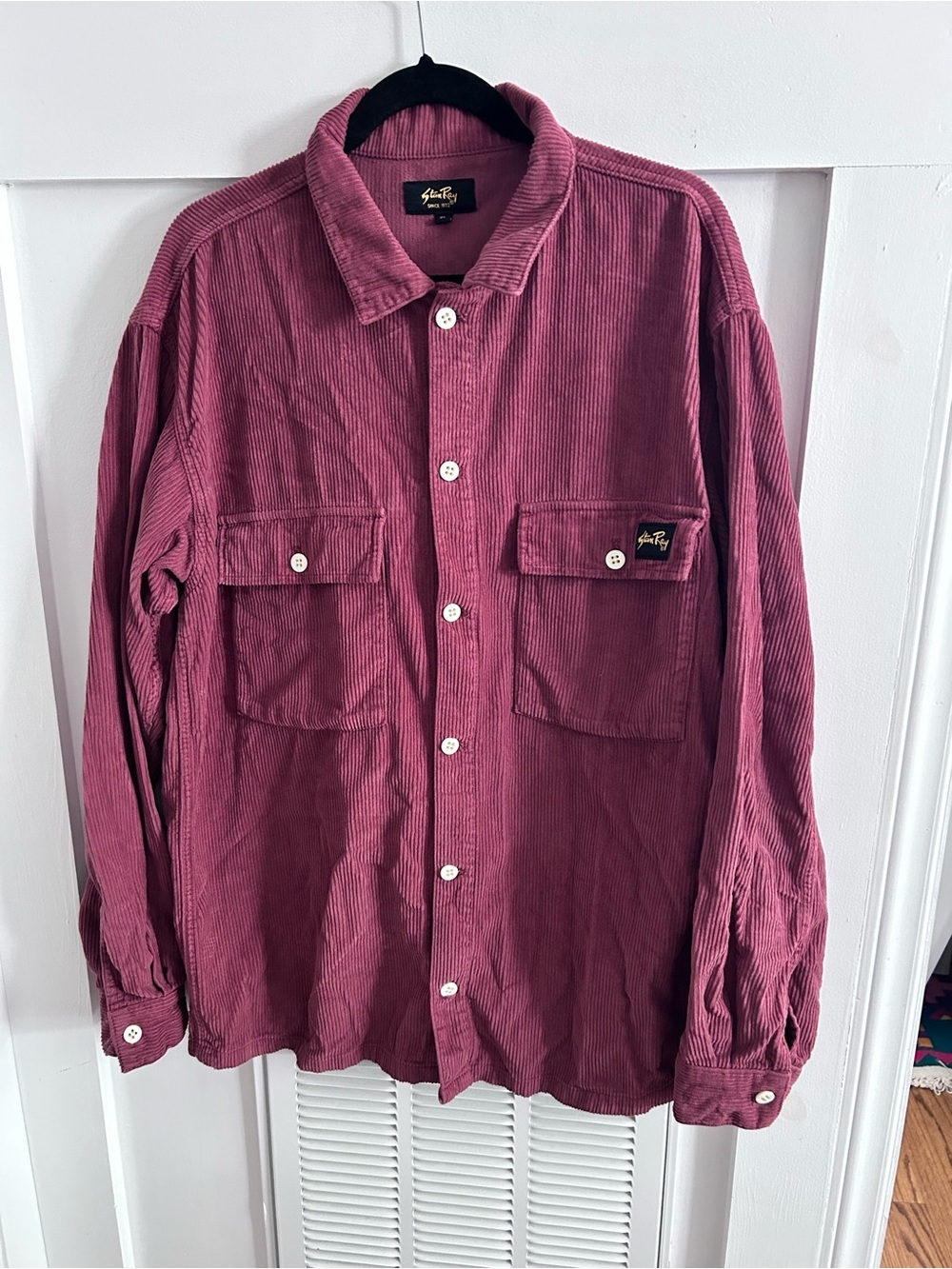 Stan Ray Corduroy CPO Overshirt Jacket Dusty Rose Mauve XL